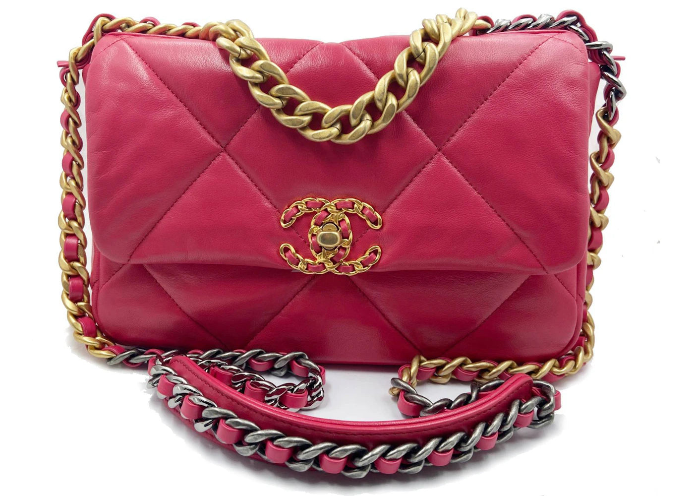 Chanel 19 Shoulder Bag Small Fuchsia