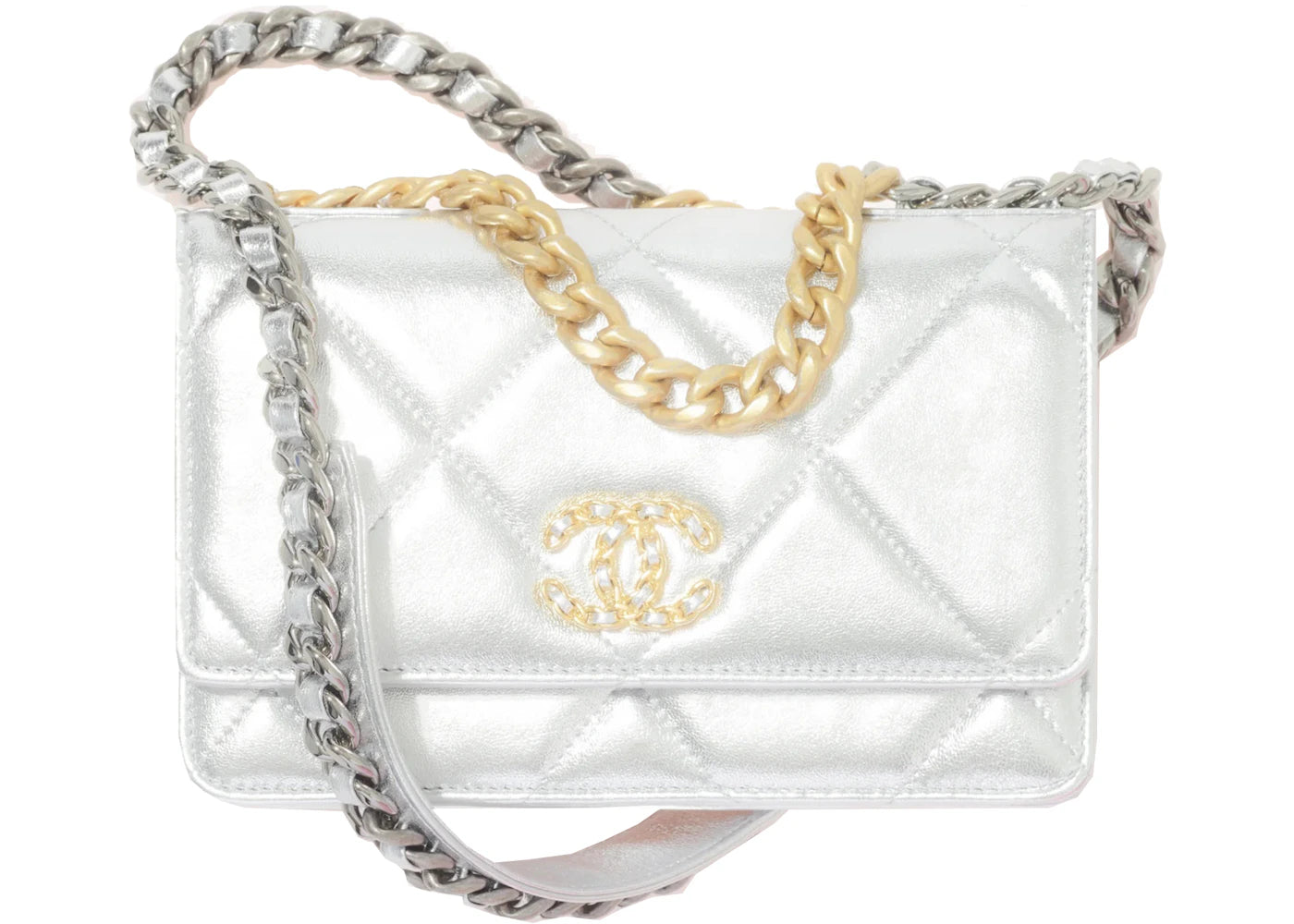 Chanel 19 Wallet On Chain Metallic