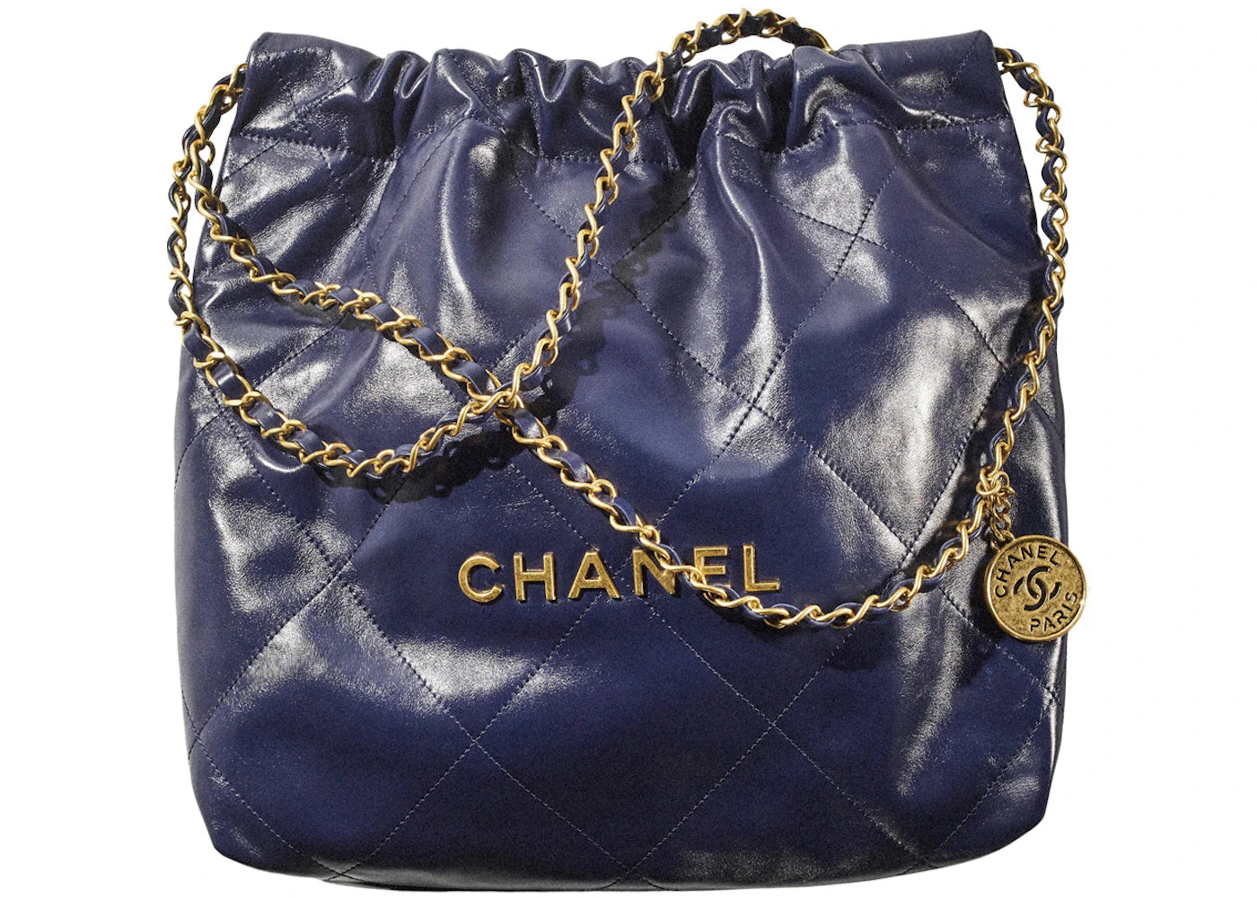 Chanel 22 Handbag Small 22S Calfskin Navy