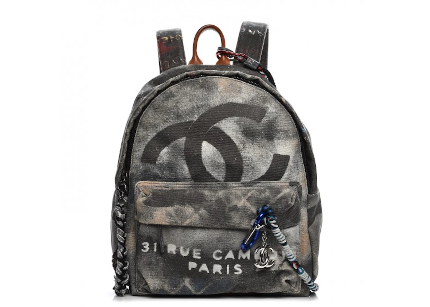 Chanel Art School Backpack Graffiti Medium Black