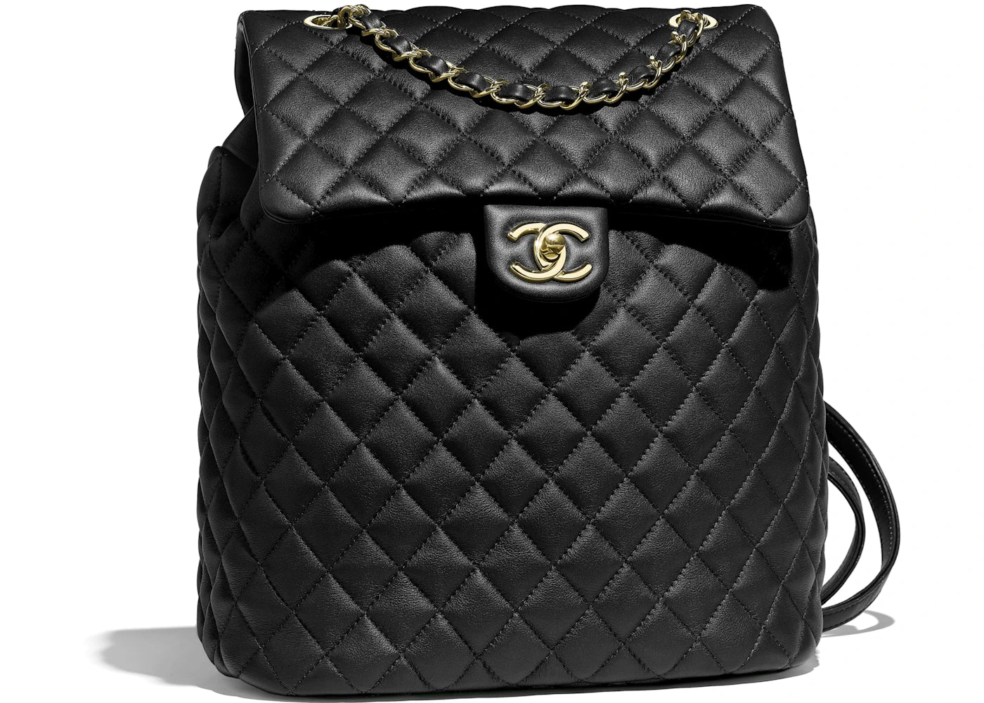 Chanel Backpack Quilted Gold-tone Black