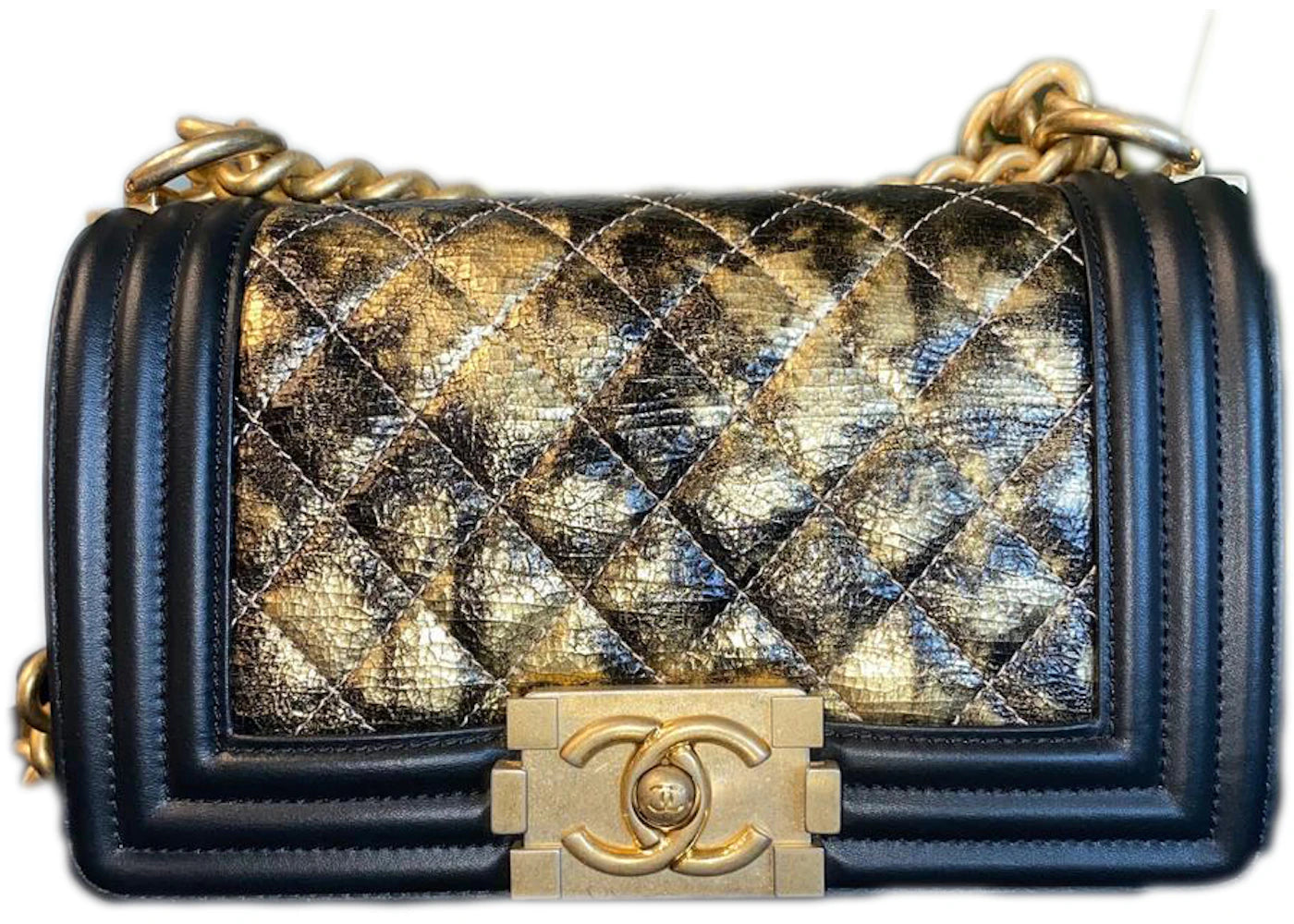 Chanel Boy Small Quilted Goatskin 18K Gold
