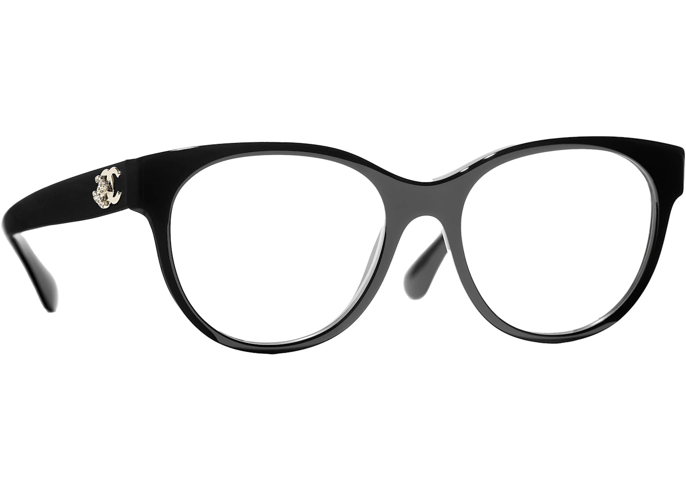 Chanel Butterfly Eyeglasses 50mm Black/Gold (3431B C622)