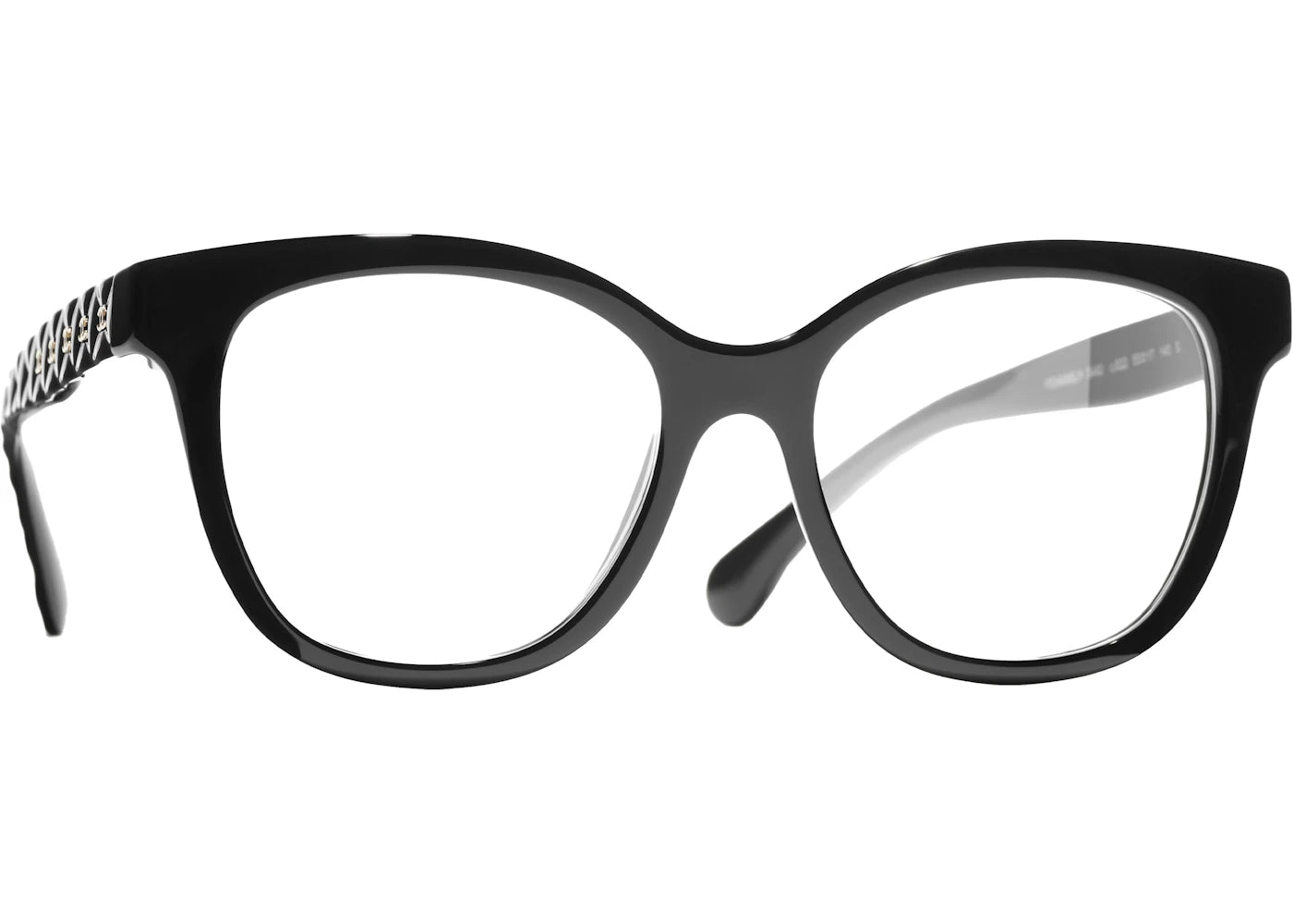 Chanel Butterfly Eyeglasses 51mm Black/Gold (3442 C622)