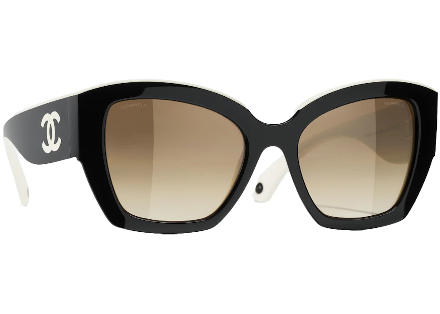 Chanel Butterfly Sunglasses Black/White/Beige (6058 1656/51)