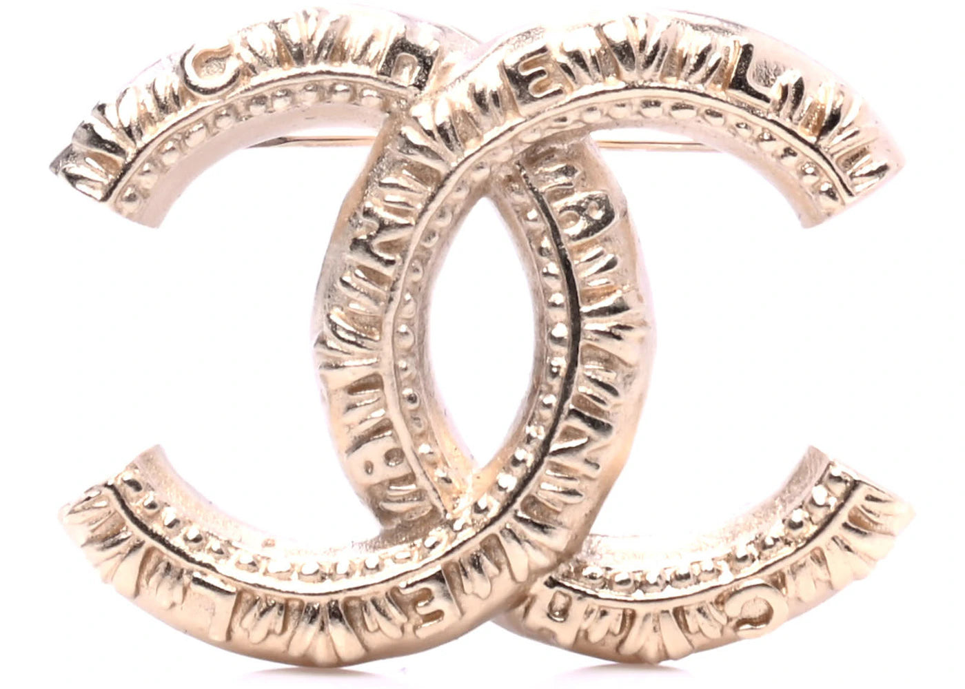 Chanel CC Logo Brooch Gold