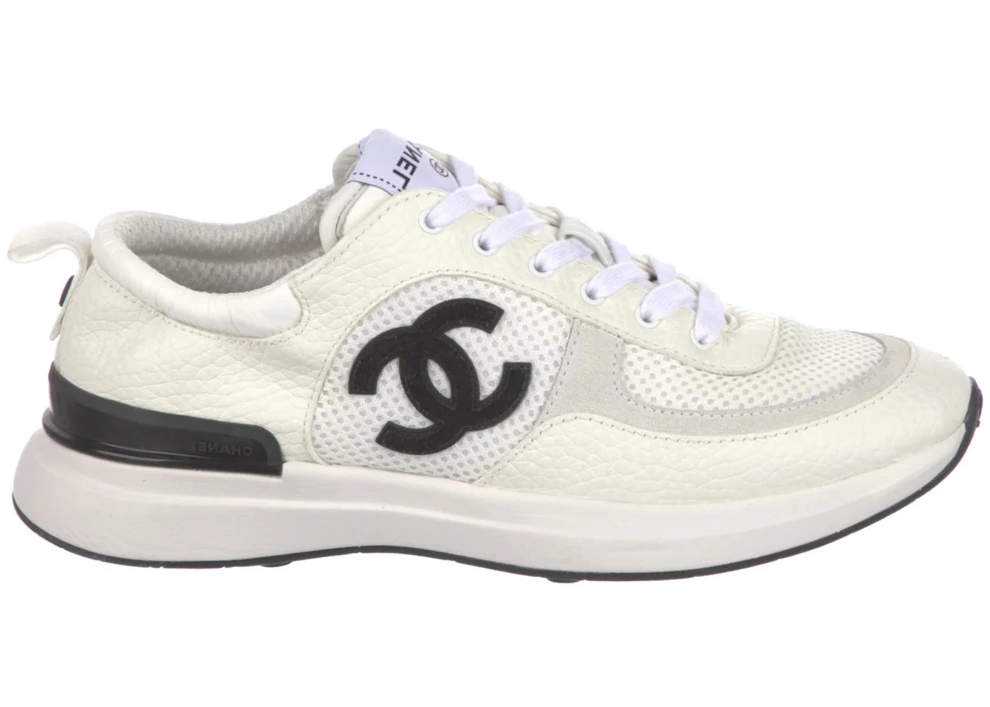 Chanel CC Logo Trainer White Black