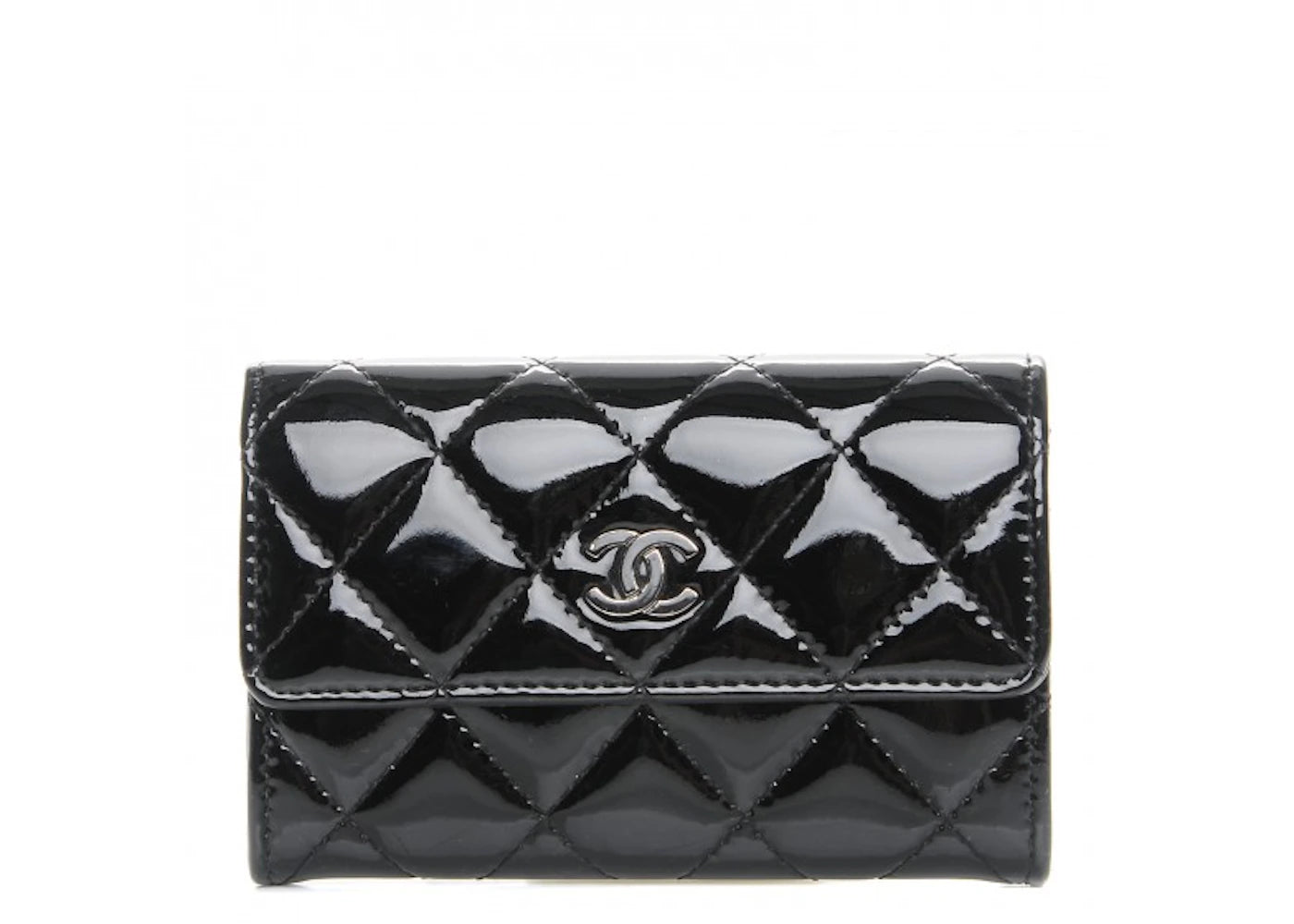 Chanel Card Holder Quilted Diamond Black