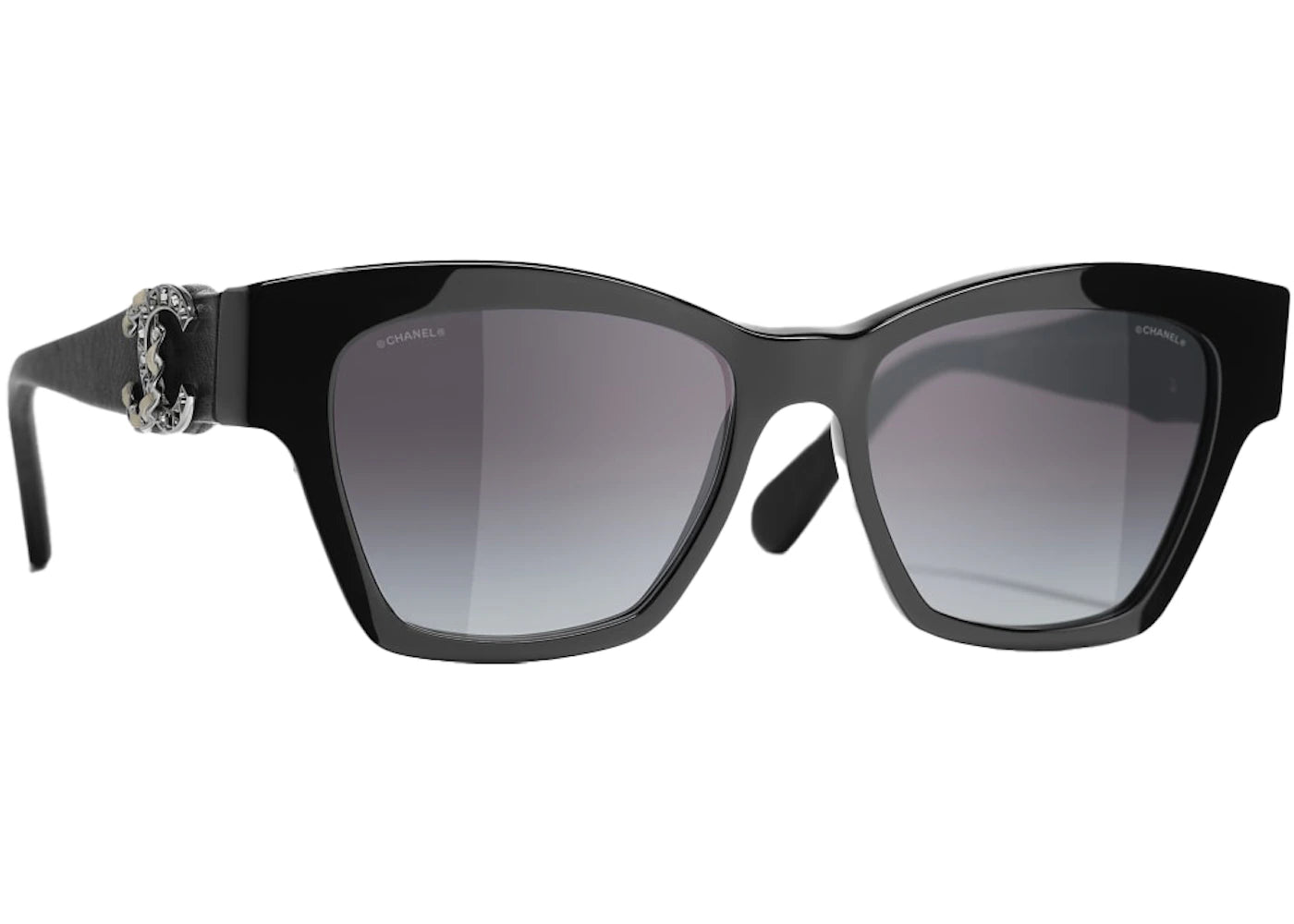Chanel Cat Eye Sunglasses Black/Grey (5456QB C501/S6)