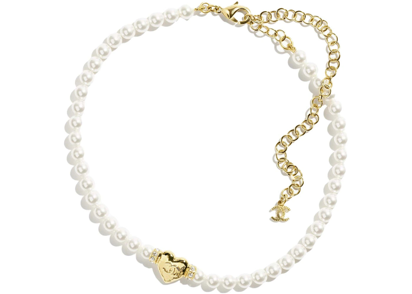 Chanel Choker Gold/Pearly White/Crystal (ABD081 B16158 NW376)