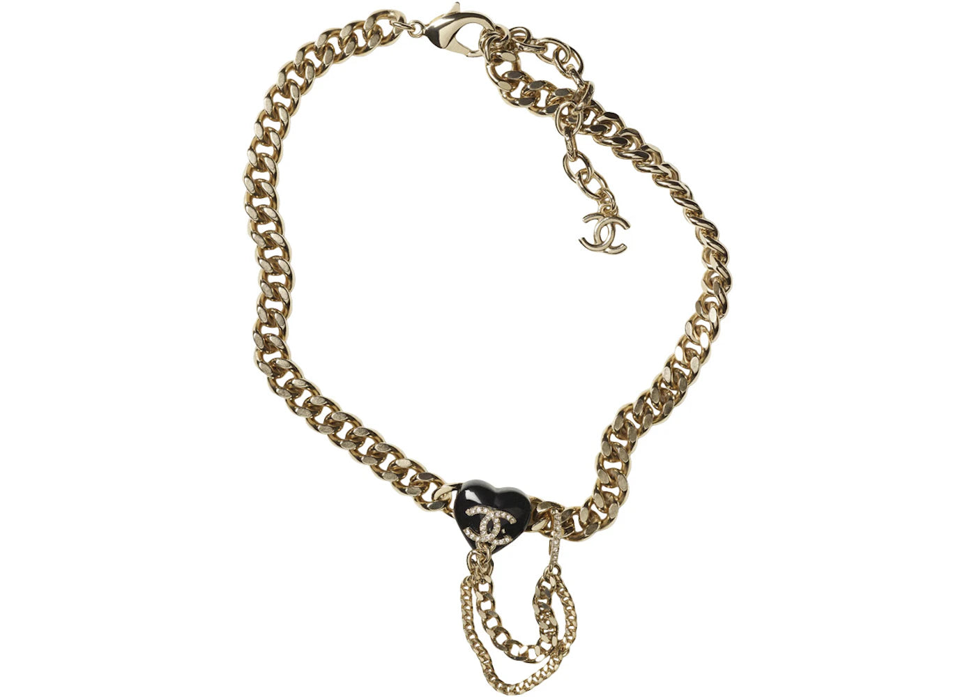 Chanel Choker Necklace AB9405 Gold/Black