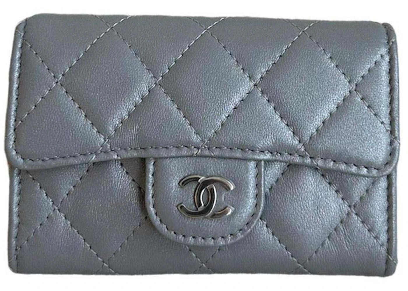 Chanel Classic Card Holder Silver (AP0214)
