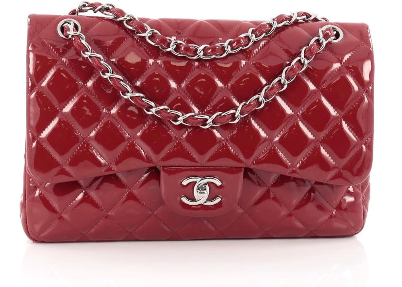 Chanel Classic Double Flap Quilted Jumbo Red
