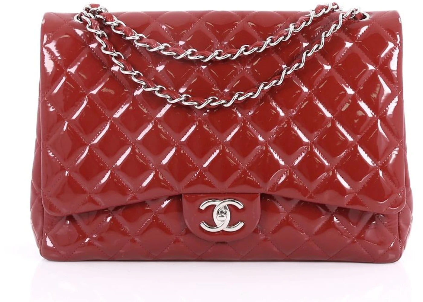 Chanel Classic Double Flap Quilted Maxi Red