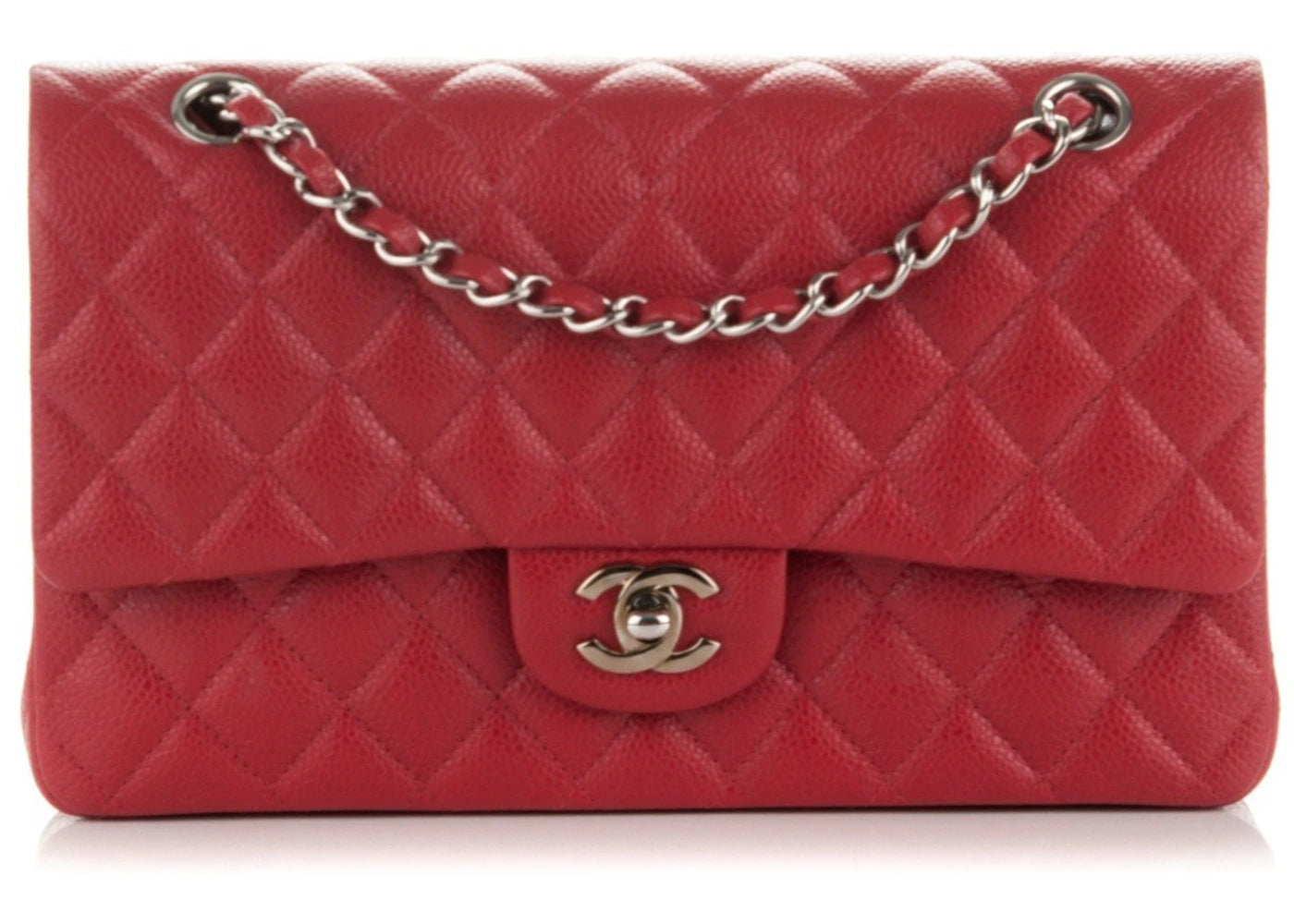 Chanel Classic Double Flap Quilted Medium Red