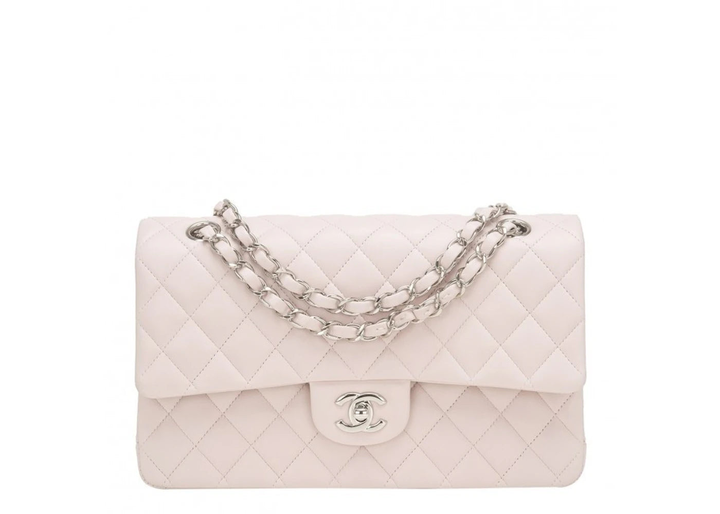 Chanel Classic Double Flap Quilted Medium Pale Pink