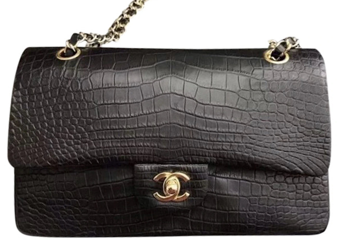 Chanel Classic Flap Matte Alligator Large Black