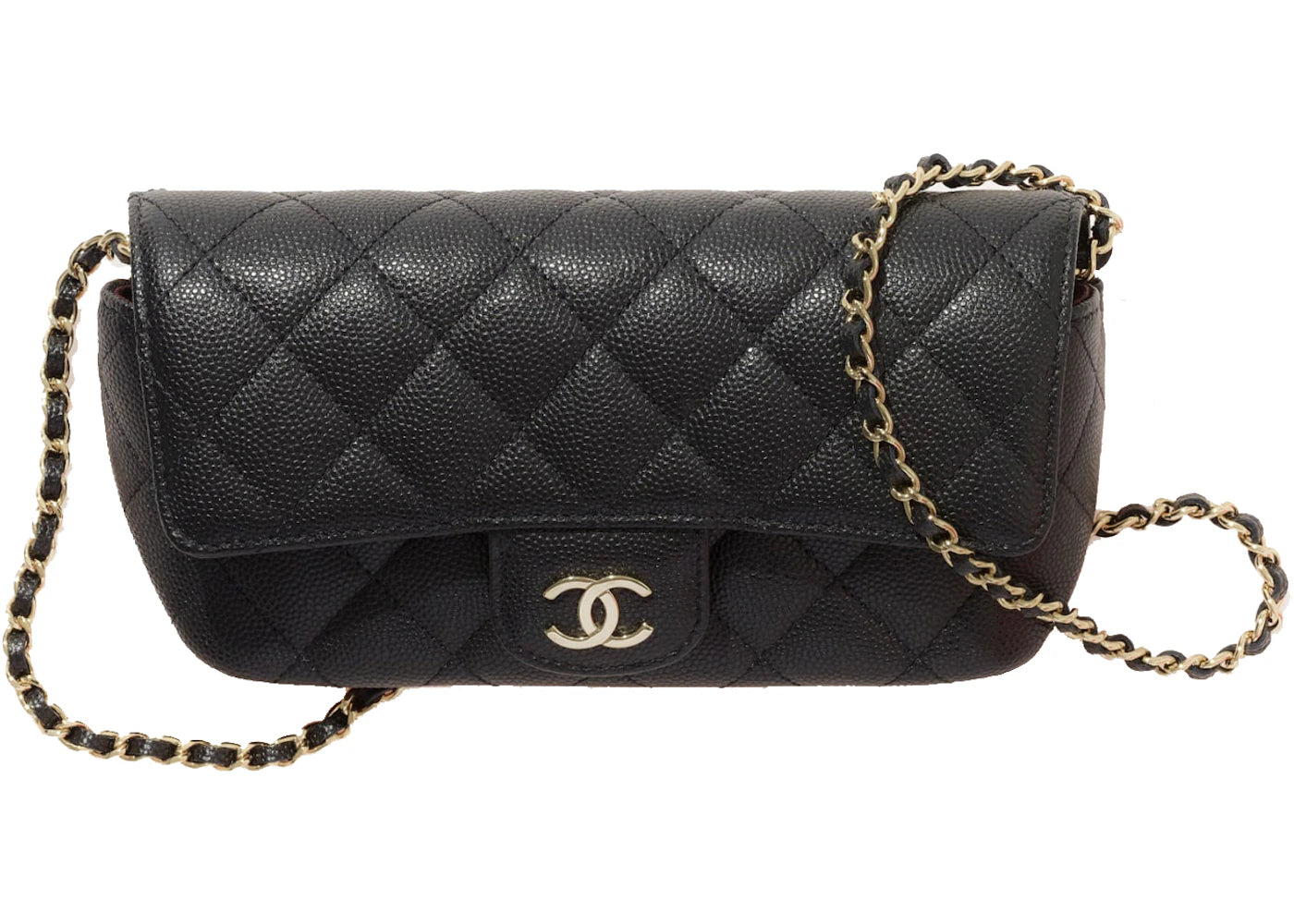Chanel Classic Glasses Case with Chain Black