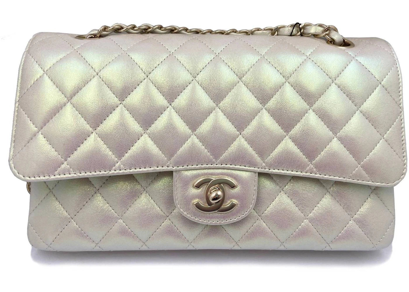 Chanel Classic Handbag Iridescent Ivory