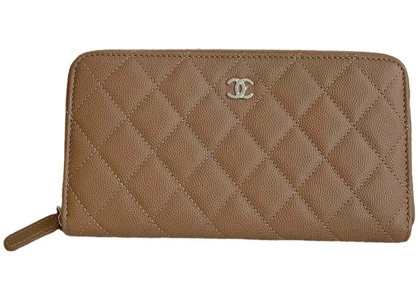 Chanel Classic Long Zipped Wallet Biege (AP0242)
