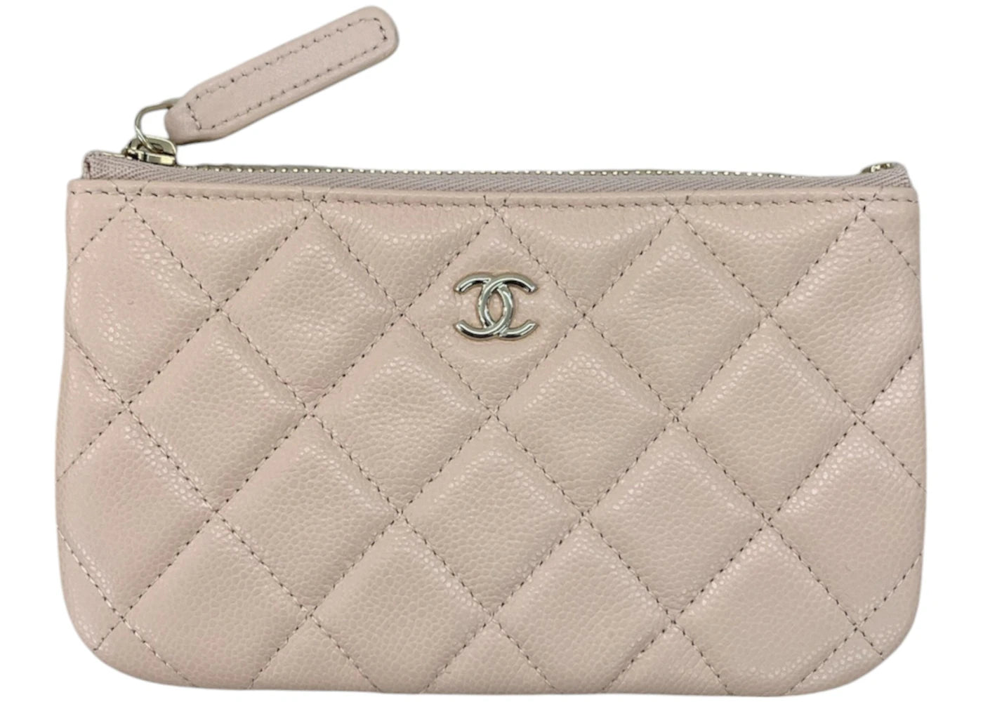 Chanel Classic Mini Zipped Pouch Nude