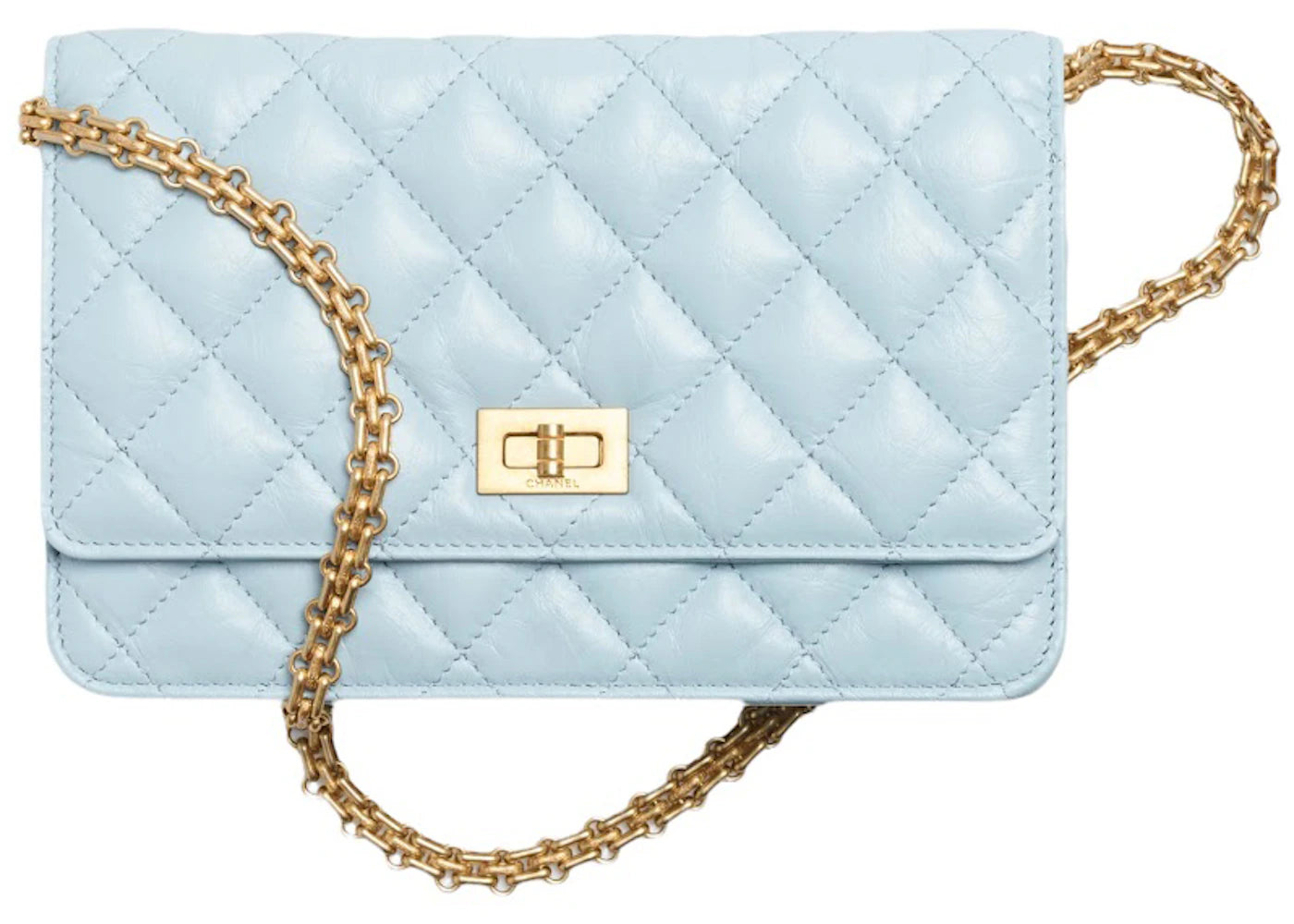 Chanel Classic Quilted WOC Crossbody Bag Light Blue