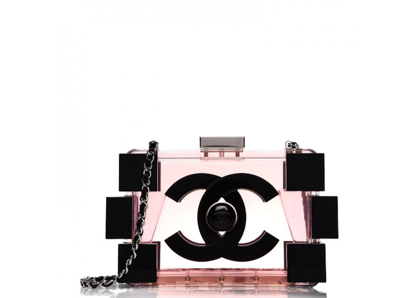 Chanel Boy Brick Lego Clutch Plexiglass Pink/Black