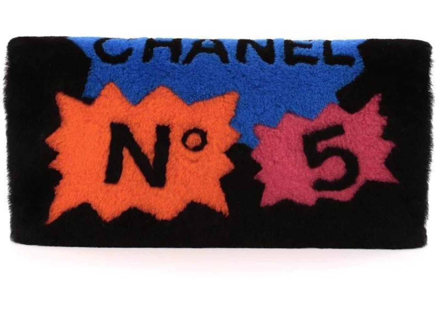 Chanel No 5 Comic Plush Clutch Black/Multicolor