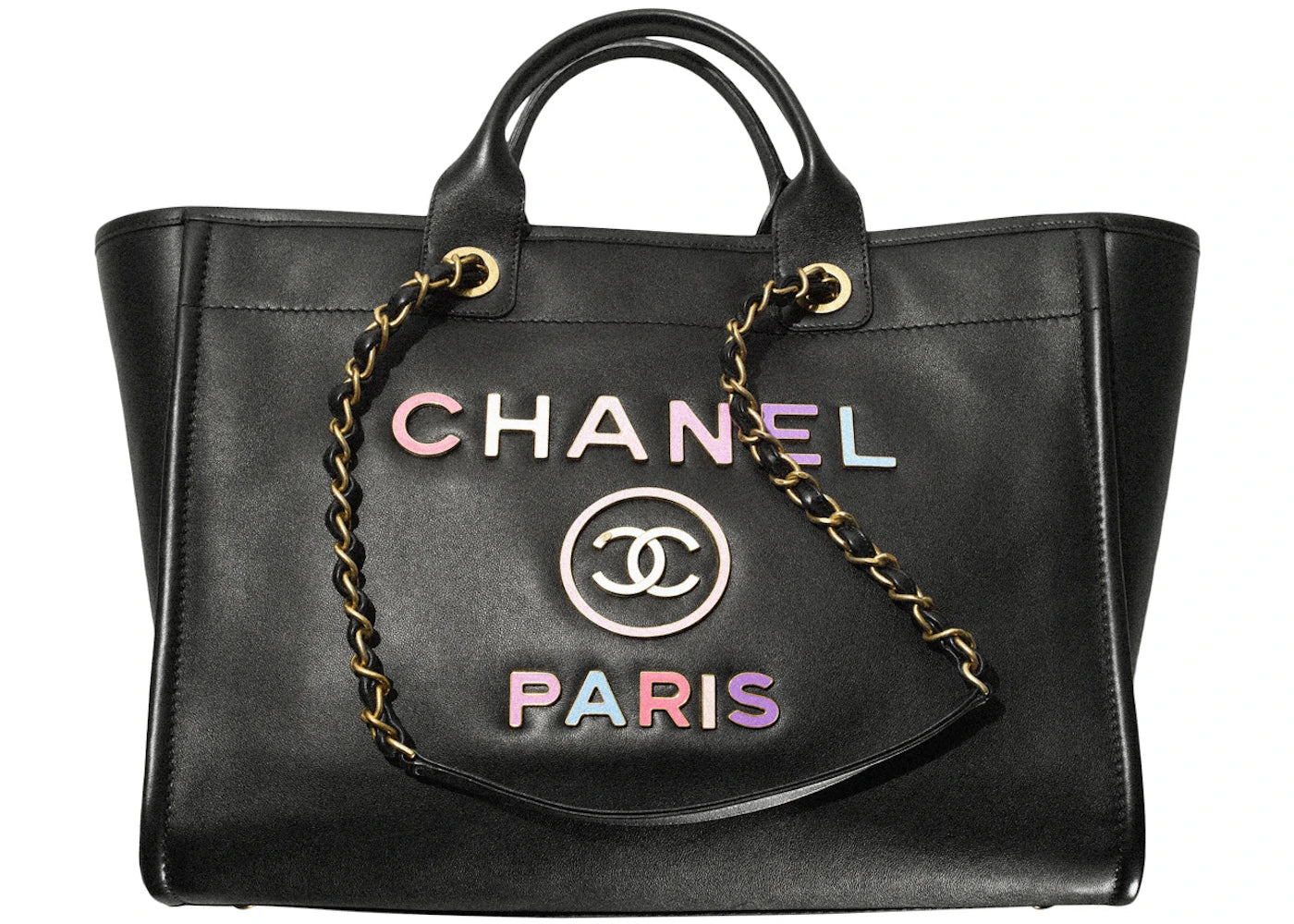Chanel Deauville Shopping Bag Large 22S Calfskin Black