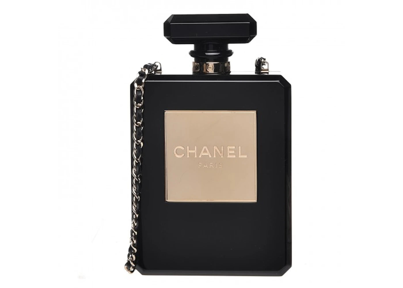 Chanel Evening Bag No. 5 Perfume Bottle Black/Gold