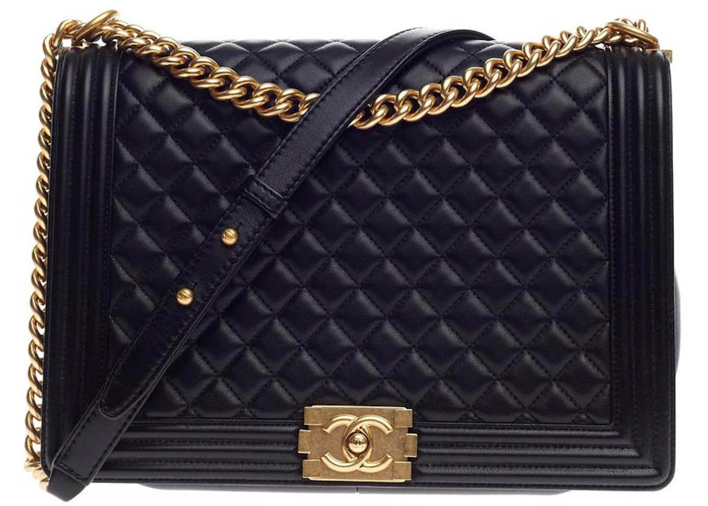 Chanel Boy Flap Quilted Large Black
