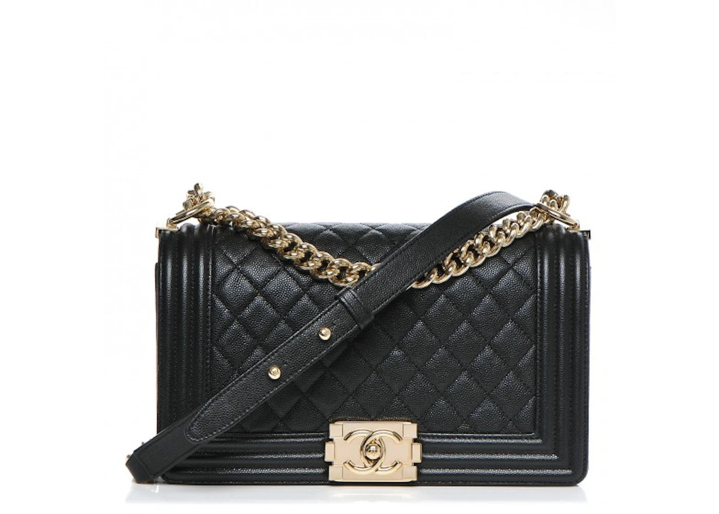Chanel Boy Flap Diamond Quilted Medium Black