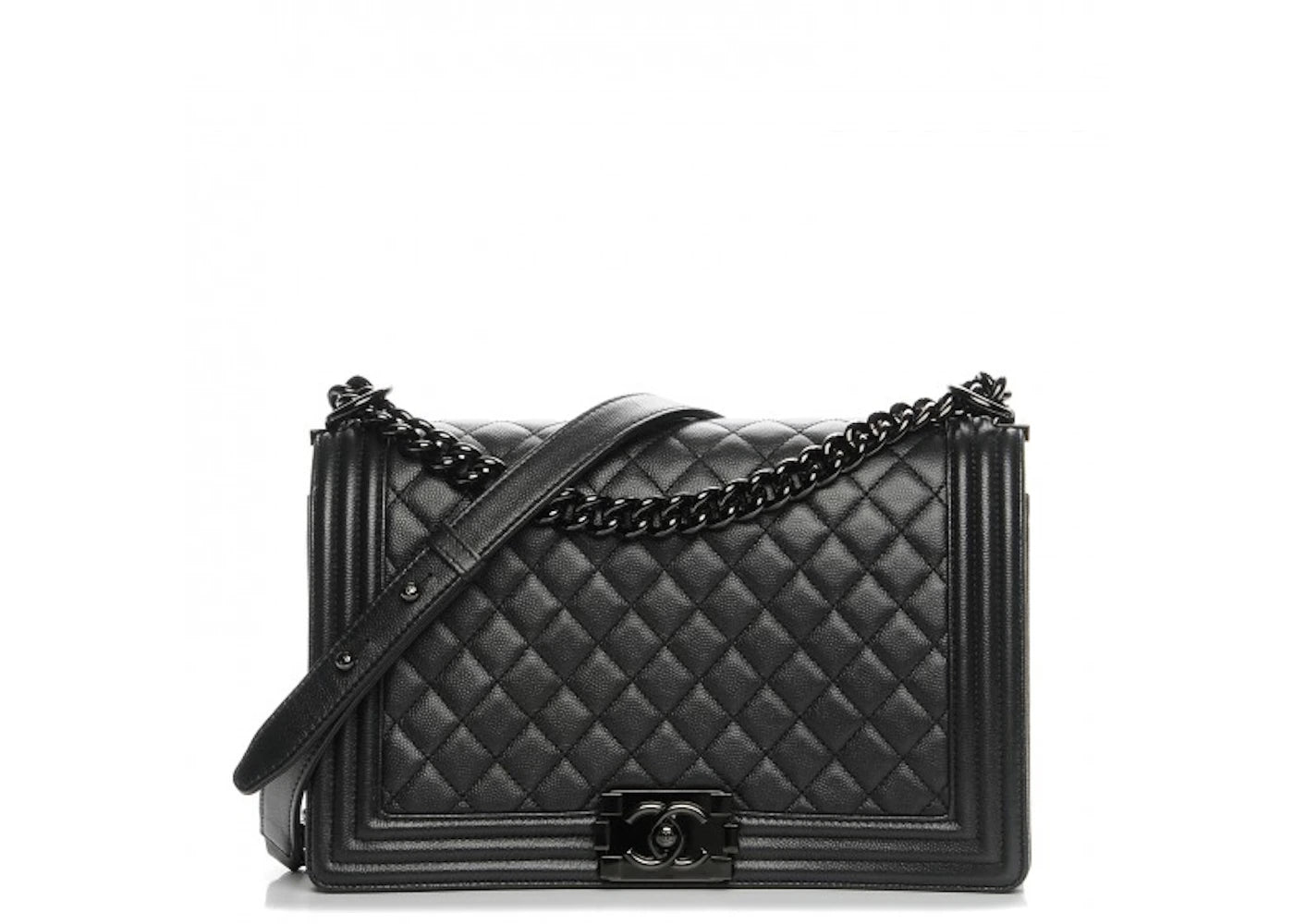 Chanel Boy Flap Quilted Diamond New Medium So Black