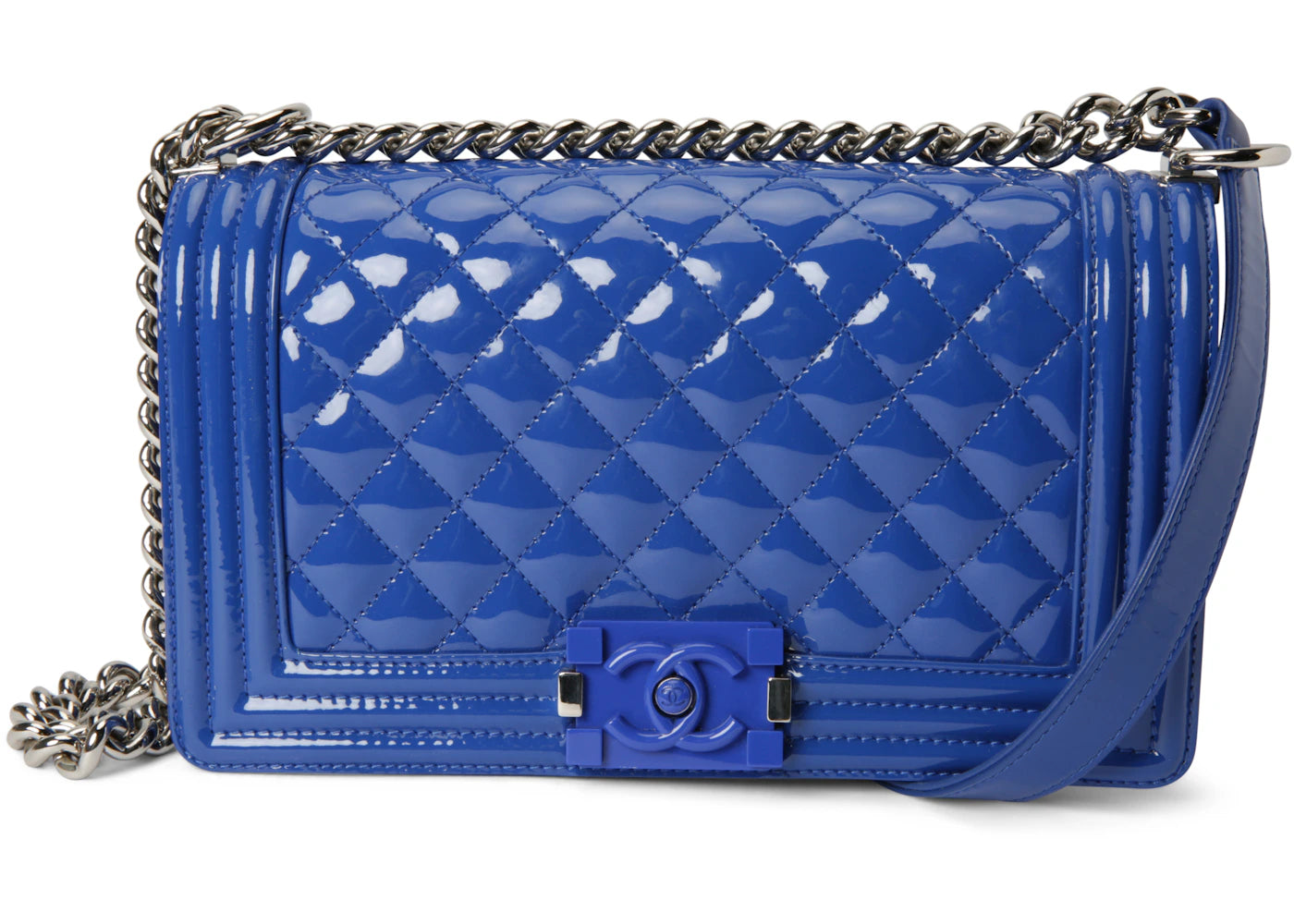 Chanel Boy Flap Quilted Old Medium Royal Blue