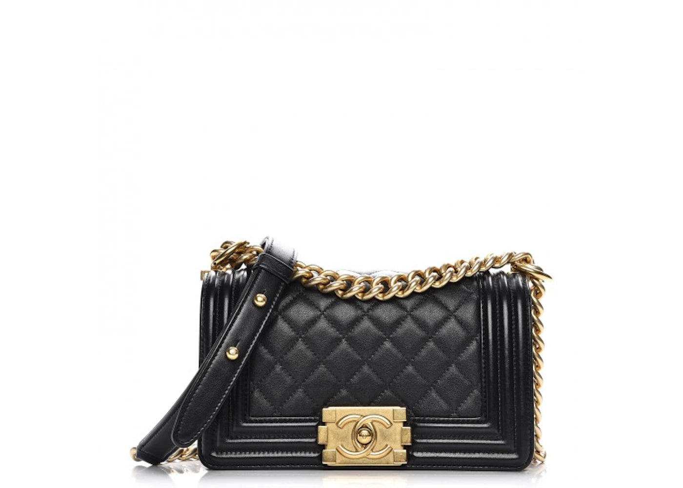 Chanel Boy Flap Diamond Quilted Small Black