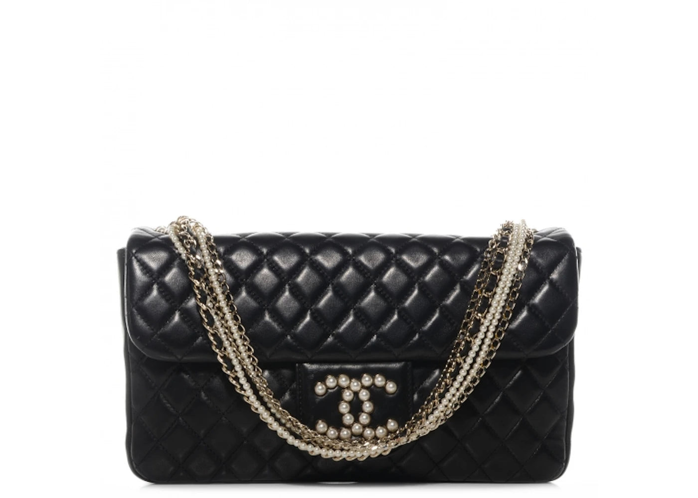 Chanel Flap Westminister Pearl Quilted Medium Black