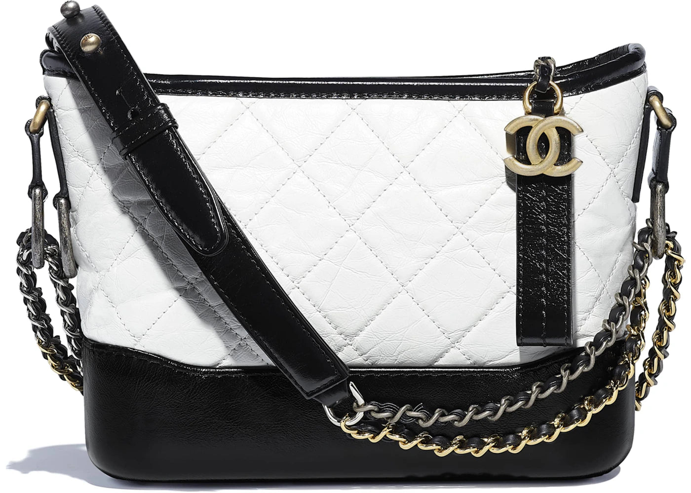 Chanel Gabrielle Hobo Bag Small Black/White