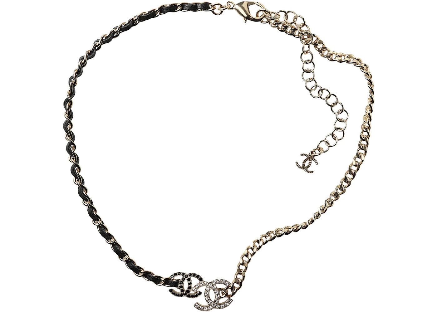 Chanel Gold Necklace AB9278 Gold/Black