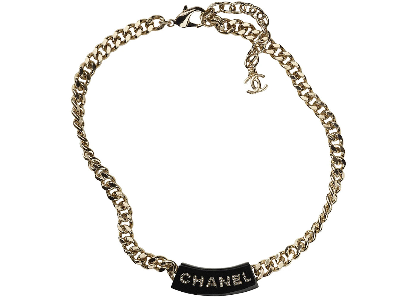 Chanel Gold Necklace AB9374 Gold/Black