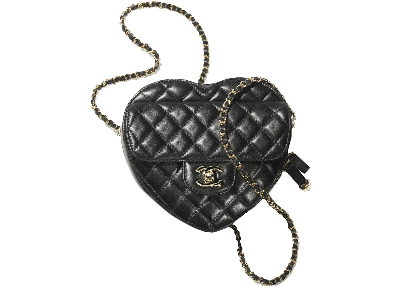 Chanel Heart Bag 22S Black Lambskin