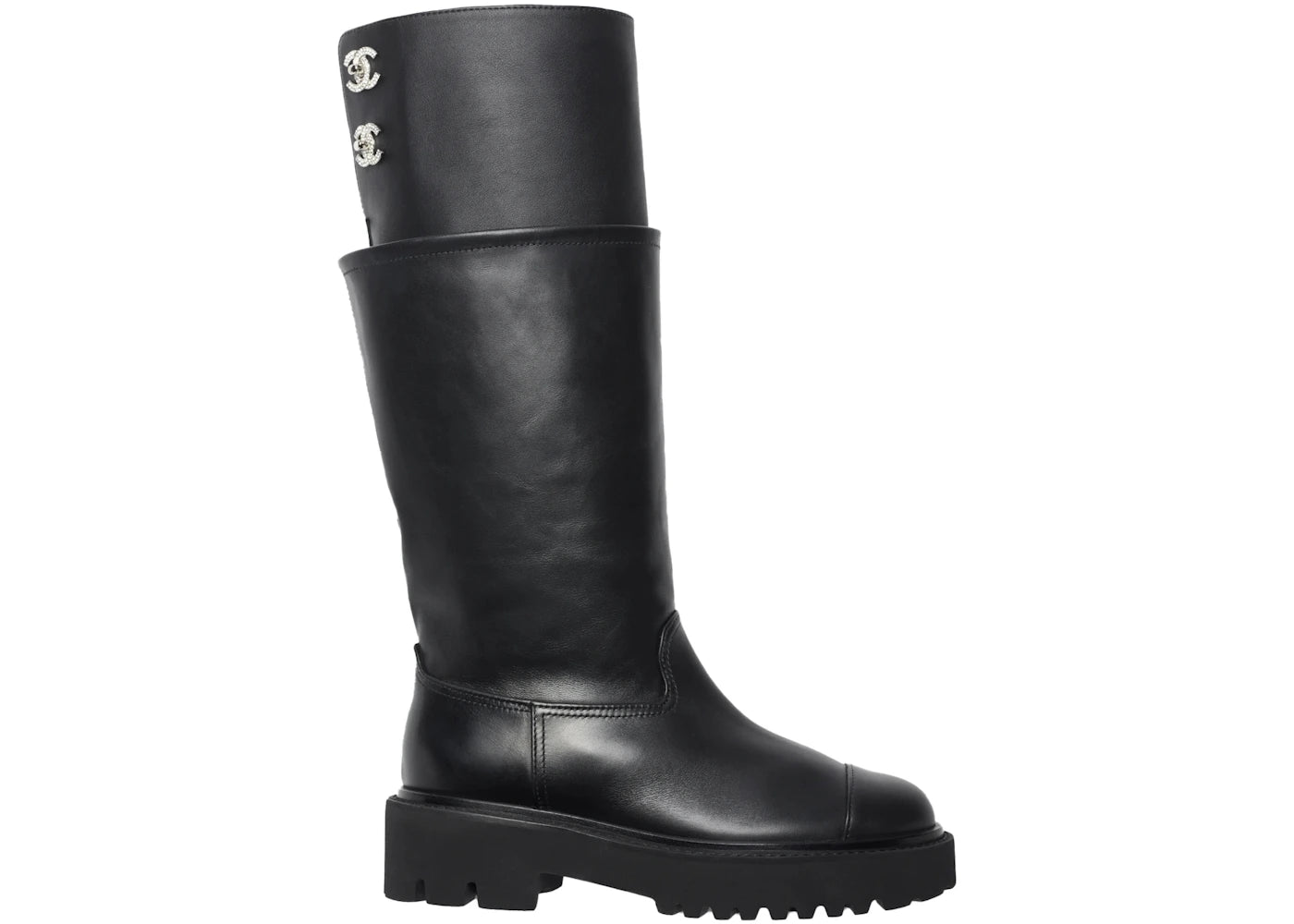 Chanel High 20mm Boots Black Calfskin