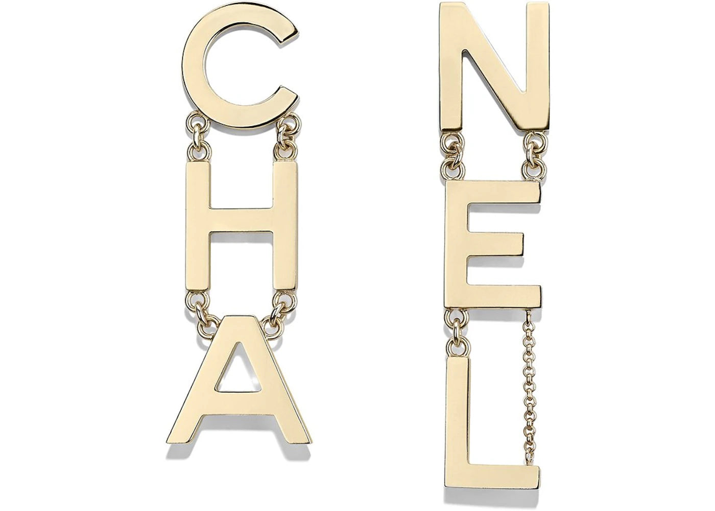 Chanel Letter Earrings Gold