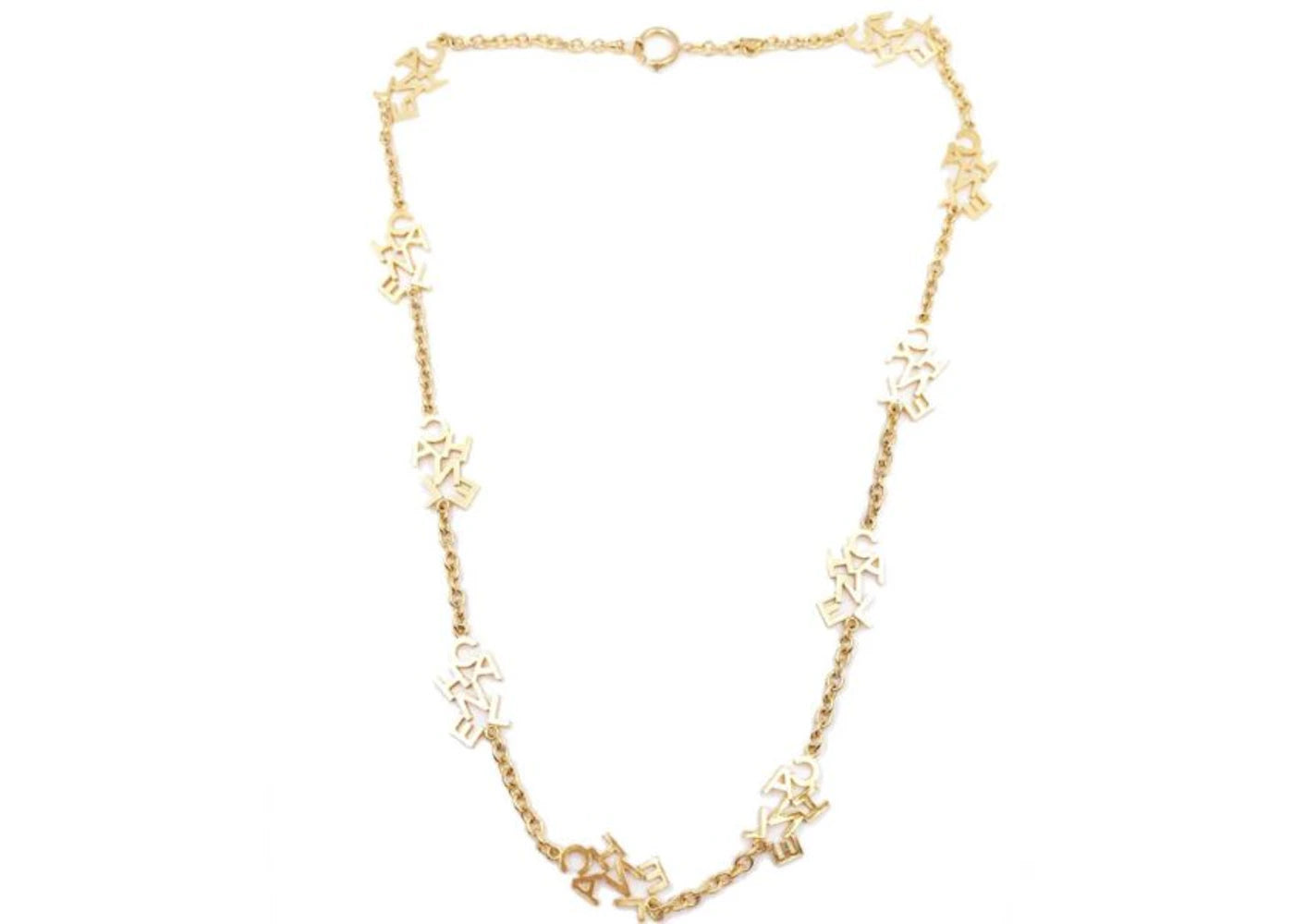 Chanel Letter Necklace Long Gold