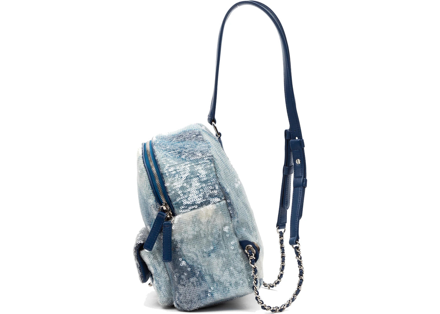 Chanel Limited Edition Coco Cuba Mini Backpack Sequins Blue