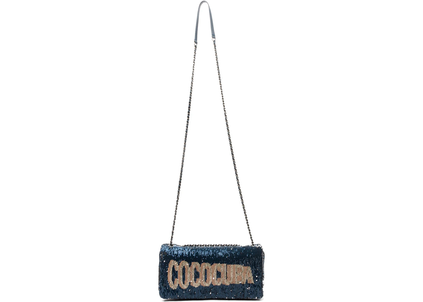 Chanel Limited Edition Coco Cuba Single Flap Sequins Silver/Blue