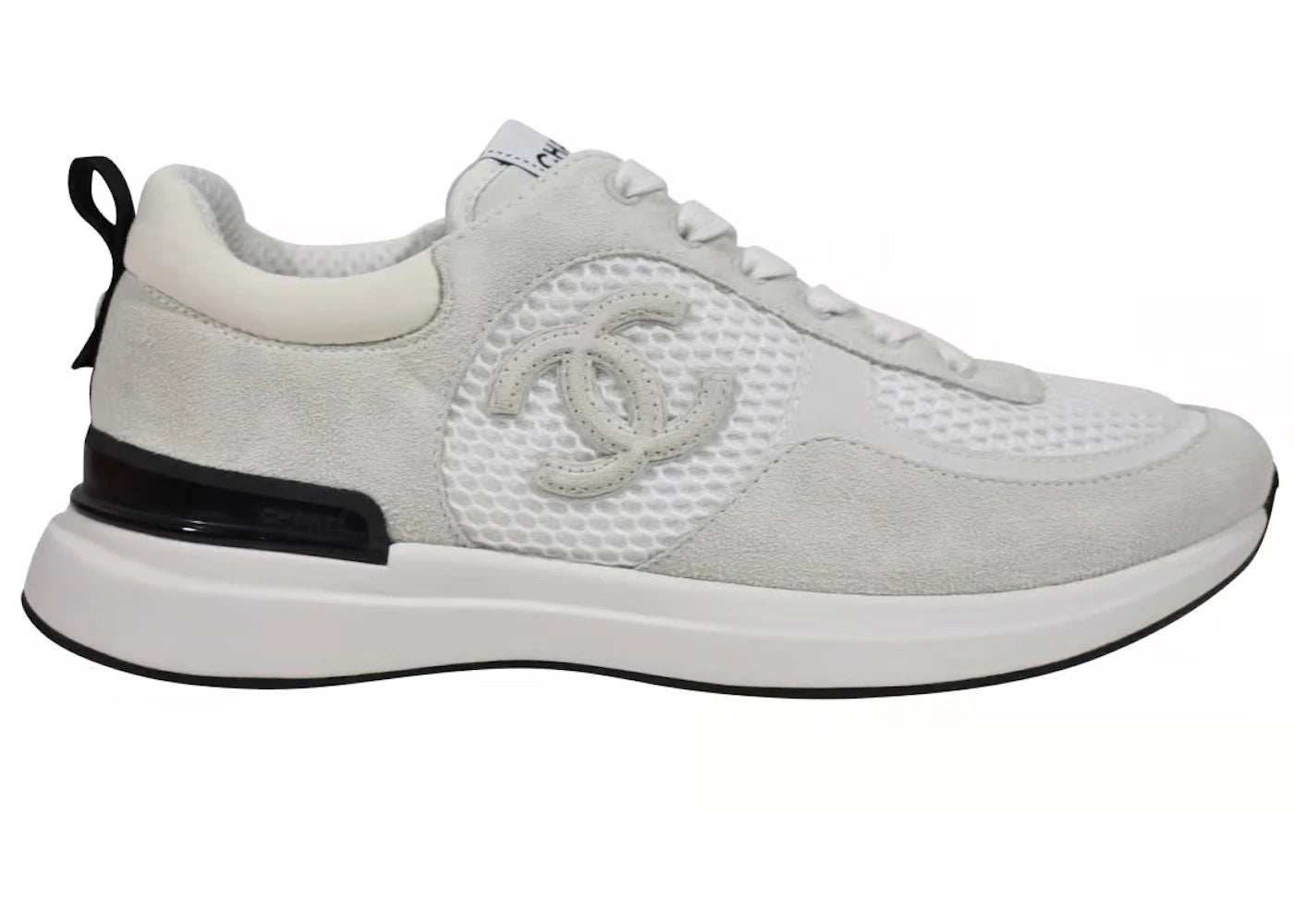 Chanel Logo Sneaker White Black (Women's)