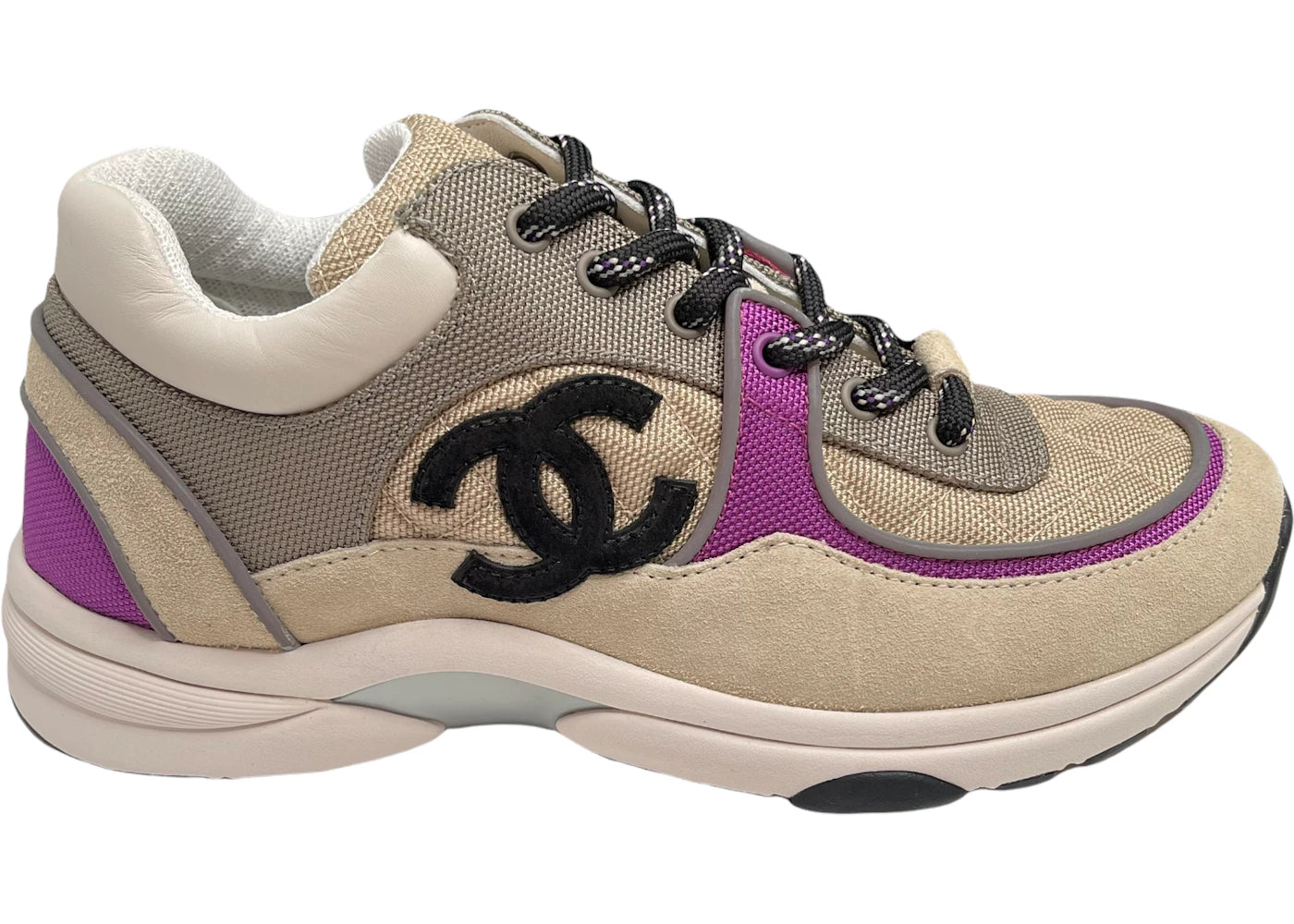 Chanel Low Top Trainer Beige Purple