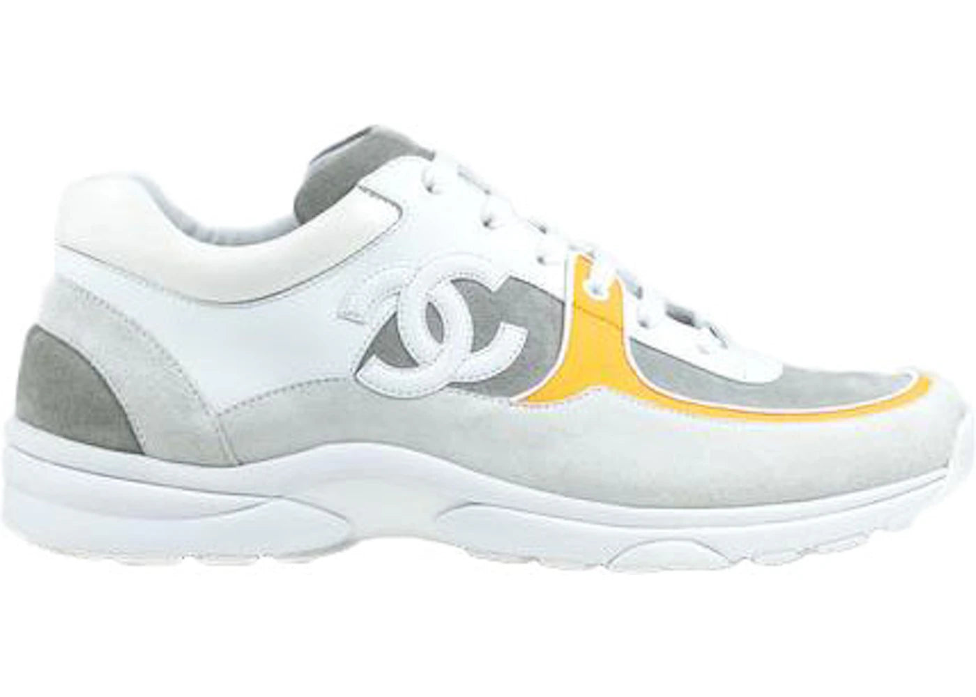 Chanel Low Top Trainer CC White Orange