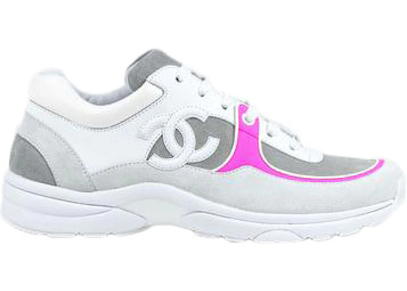 Chanel Low Top Trainer CC White Pink