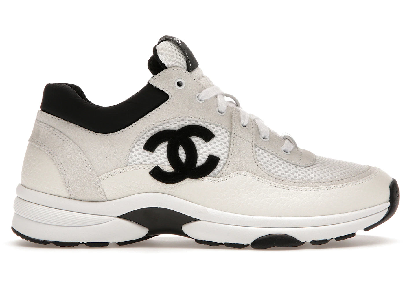 Chanel Low Top Trainer Suede White Black (Women's)